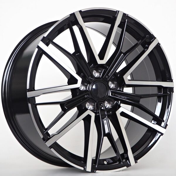 R19x8.0J 5X112 ET27 CB-66.6 Black Face Machined