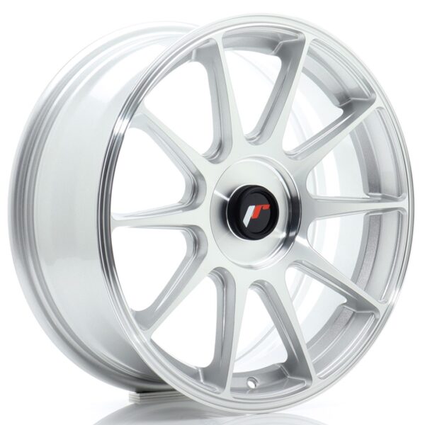 JR Wheels JR11 17x7 ET20-38 BLANK Silver Machined Face Alloy Wheel