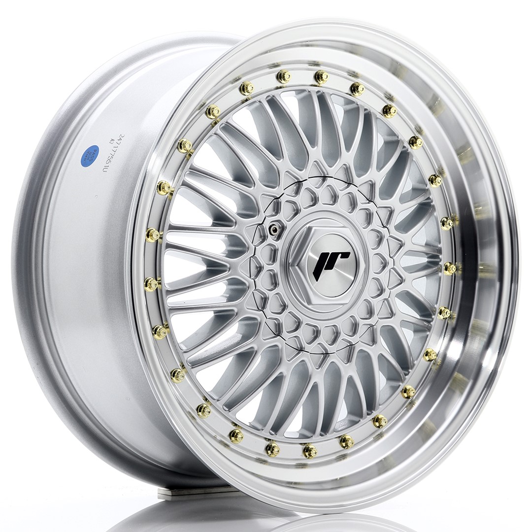 JR Wheels JR9 17x7,5 ET35 4x100/114 Silver w/ Machined Lip Alloy Wheel