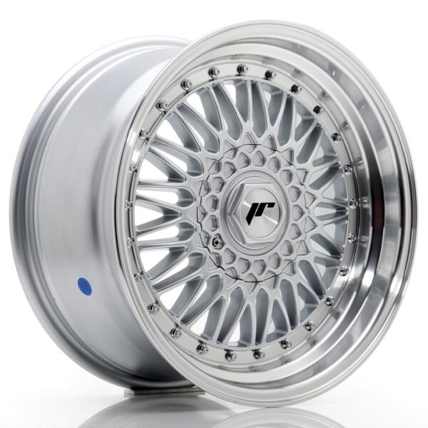 JR Wheels JR9 17x8,5 ET20-35 BLANK Silver w/ Machined Lip+Silver Rivets Alloy Wheel