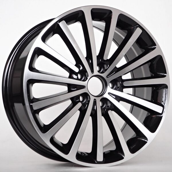 R18x8.0J 5X112 ET48 CB-57.1 Black Face Machined