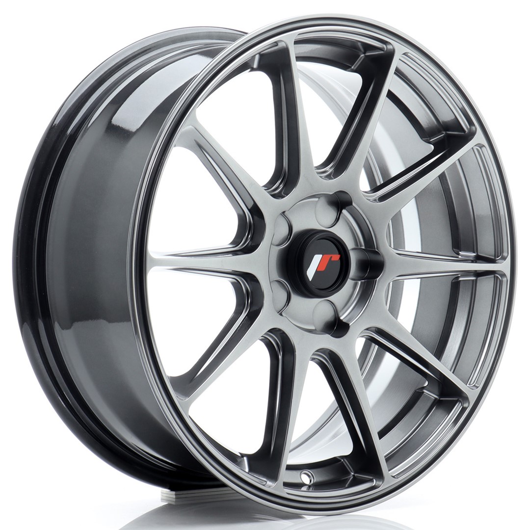 JR Wheels JR11 17x7 ET20-38 5H BLANK Hyper Black Alloy Wheel