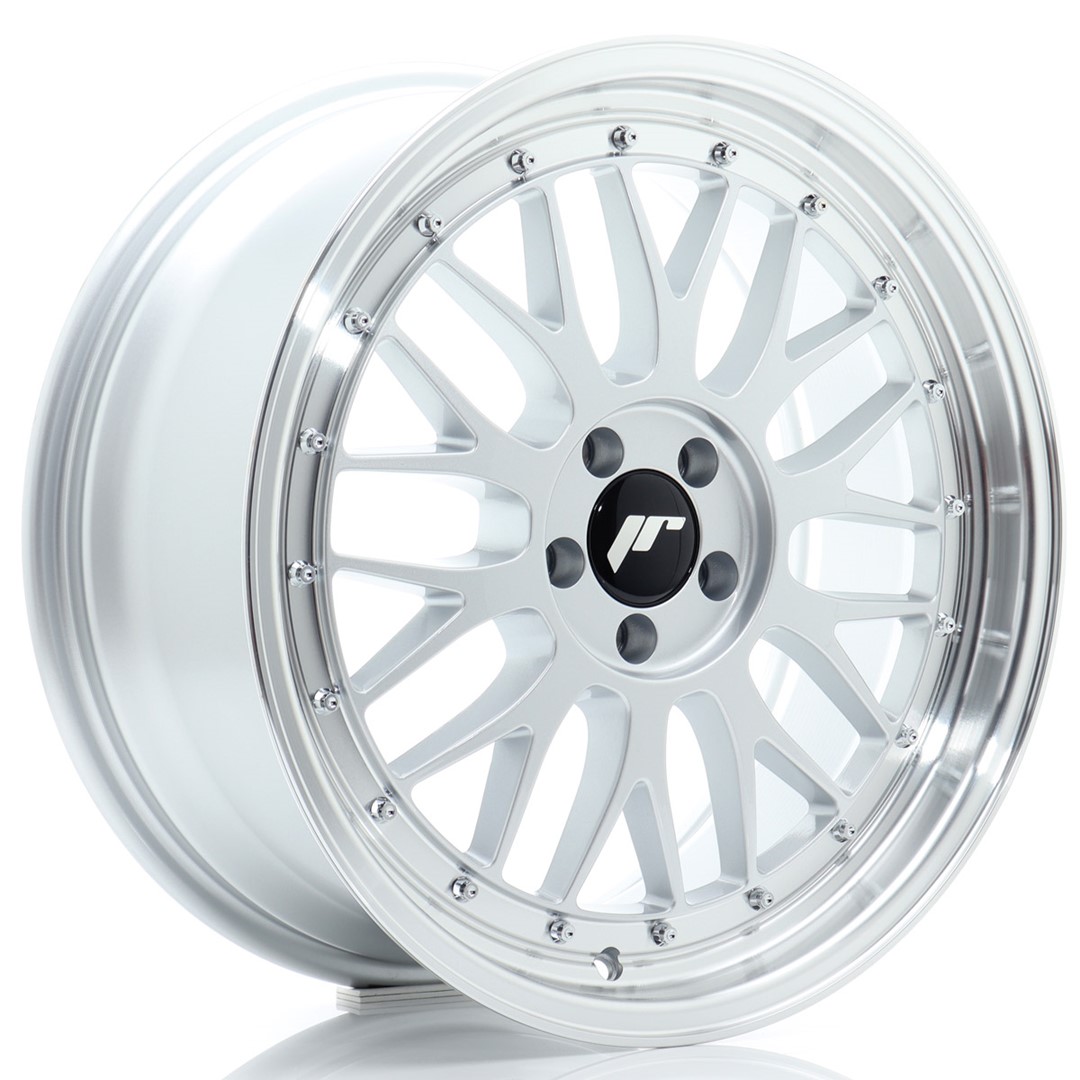 JR Wheels JR23 18x8 ET35 5x100 Hyper Silver w/ Machined Lip Alloy Wheel