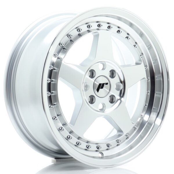 JR Wheels JR6 16x7 ET35 4x100 Silver Machined Face Alloy Wheel