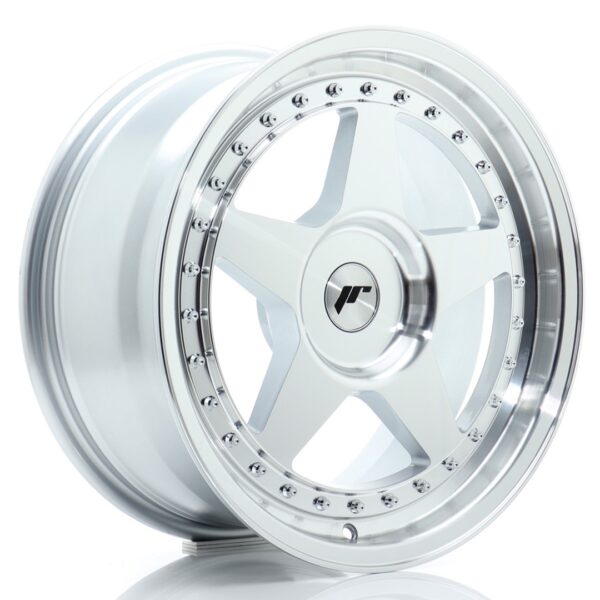 JR Wheels JR6 17x8 ET20-35 BLANK Silver Machined Face Alloy Wheel