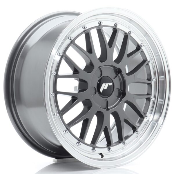 JR Wheels JR23 18x8 ET20-42 5H BLANK Hyper Gray w/ Machined Lip Alloy Wheel